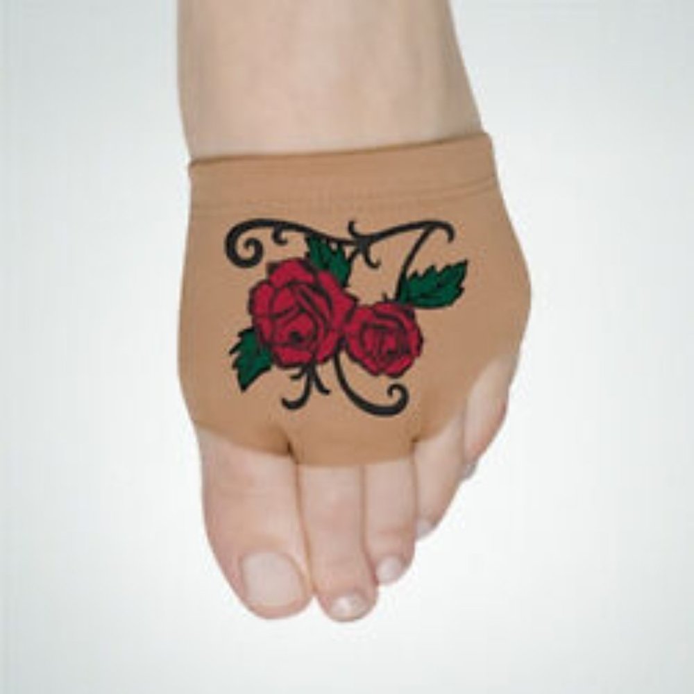 Angelo Luzio 602A Adult Size 8-9 (Large) Jazzy Tan Red Rose Tattoo Sole Saver
